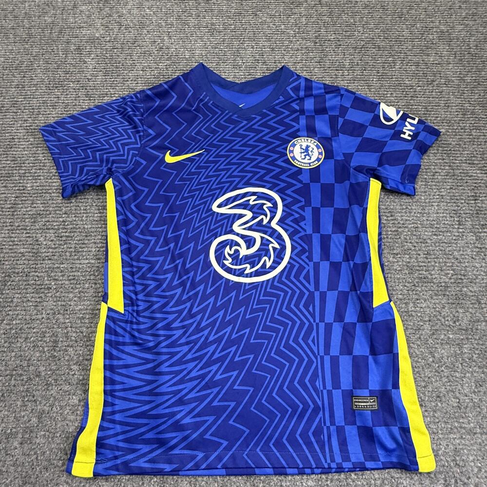 Chelsea FC Jersey Mens Medium Blue EPL Soccer Football Nike Dri Fit Three Home